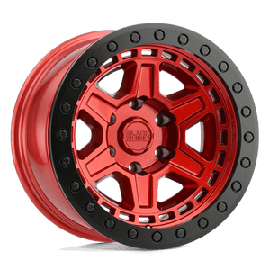 Black Rhino RENO Candy Red W/ Black Ring & Bolts 17x8.5 -38 5x114.3mm 71.5mm - WheelWiz