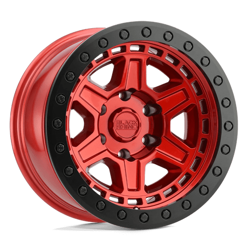 Black Rhino RENO Candy Red W/ Black Ring & Bolts 18x9.5 +12 5x150mm 110.1mm - WheelWiz