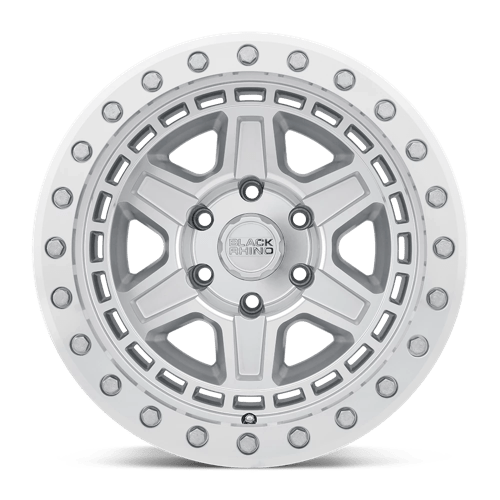 Black Rhino RENO Silver W/ Mirror Face & Silver Bolts 17x8.5 -30 6x139.7mm 112.1mm - WheelWiz