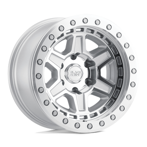 Black Rhino RENO Silver W/ Mirror Face & Silver Bolts 17x8.5 -30 6x139.7mm 112.1mm - WheelWiz