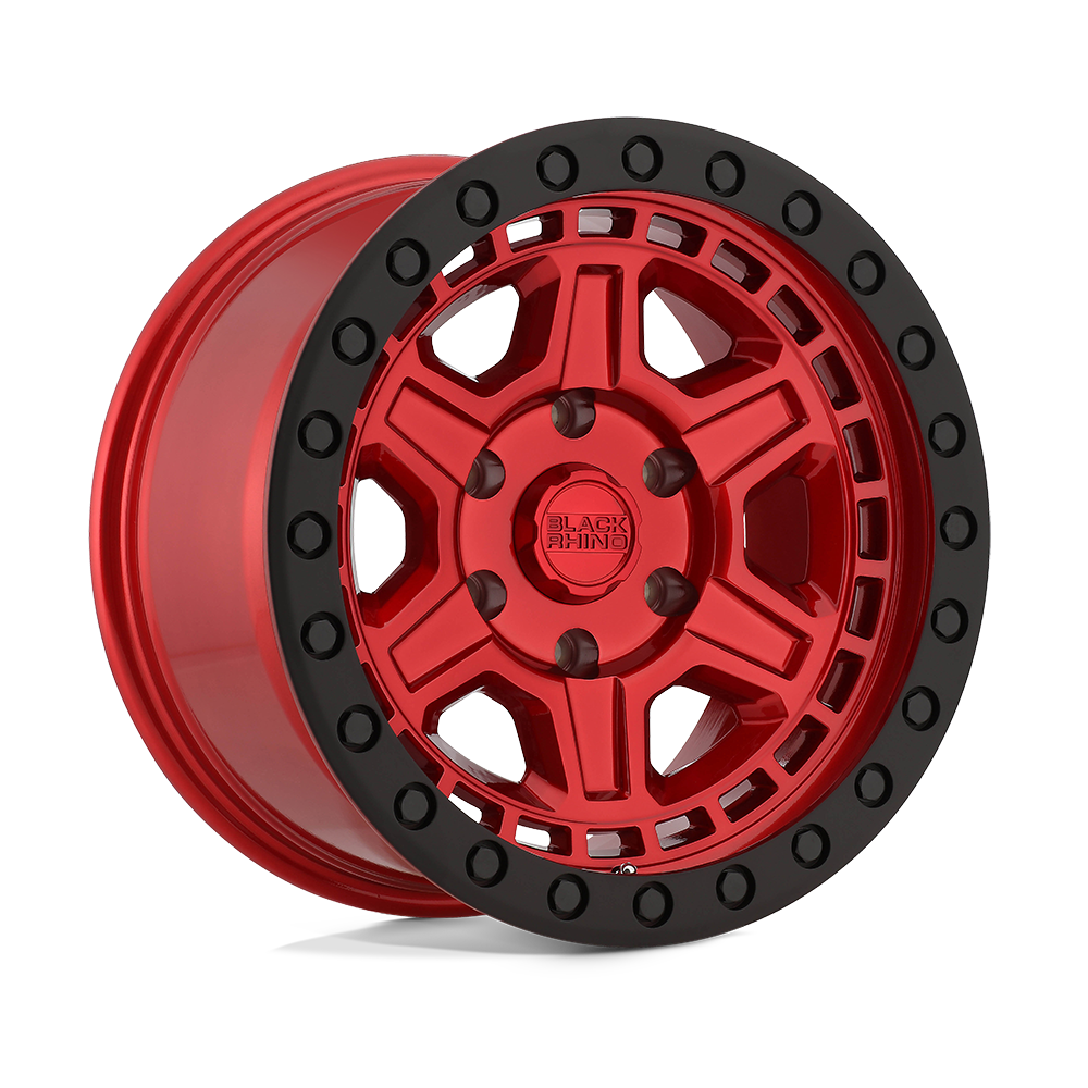 Black Rhino RENO Candy Red W/ Black Ring &amp; Bolts 17x8.5 0 6x135mm 87.1mm - WheelWiz
