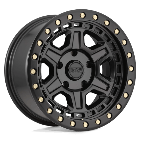 Black Rhino RENO Matte Black W/ Brass Bolts 18x9.5 +12 6x139.7mm 112.1mm - Wheelwiz