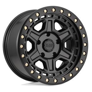 Black Rhino RENO Matte Black W/ Brass Bolts 17x9 -18 5x127mm 71.5mm - Wheelwiz