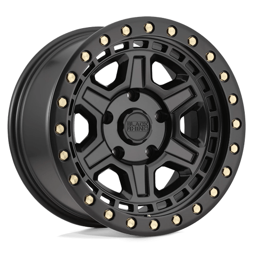 Black Rhino RENO Matte Black W/ Brass Bolts 17x9 -12 6x139.7mm 112.1mm - Wheelwiz