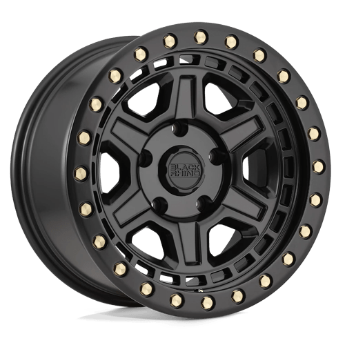Black Rhino RENO Matte Black W/ Brass Bolts 20x9.5 +12 6x135mm 87.1mm - WheelWiz