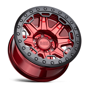 Black Rhino RIFT BEADLOCK Candy Red W/ Black Ring 17x8.5 0 6x135mm 87.1mm - Wheelwiz