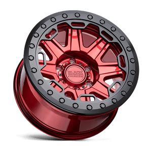 Black Rhino RIFT BEADLOCK Candy Red W/ Black Ring 17x8.5 -38 8x170mm 125.1mm - WheelWiz