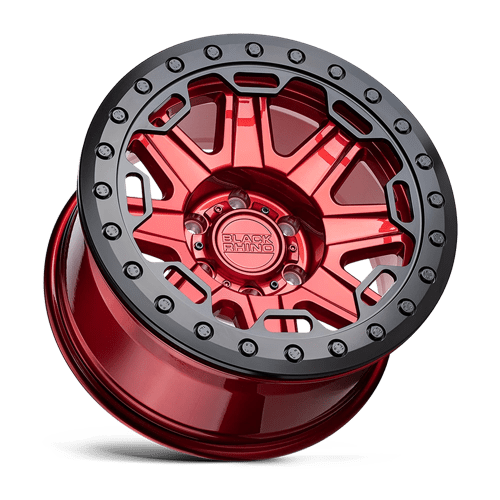 Black Rhino RIFT BEADLOCK Candy Red W/ Black Ring 17x8.5 -38 8x165.1mm 125.1mm - WheelWiz