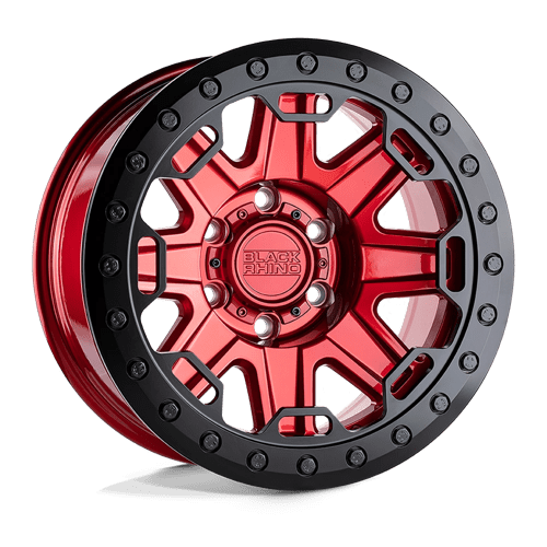 Black Rhino RIFT BEADLOCK Candy Red W/ Black Ring 17x8.5 -38 8x165.1mm 125.1mm - WheelWiz