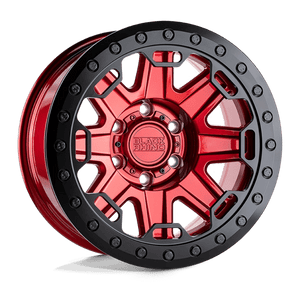 Black Rhino RIFT BEADLOCK Candy Red W/ Black Ring 17x8.5 -38 5x127mm 71.5mm - WheelWiz