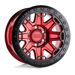 Black Rhino RIFT BEADLOCK Candy Red W/ Black Ring 17x8.5 0 6x135mm 87.1mm - Wheelwiz
