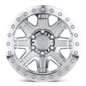 Black Rhino RIFT BEADLOCK Silver W/ Mirror Face & Machined Ring 17x8.5 -38 5x127mm 71.5mm - WheelWiz