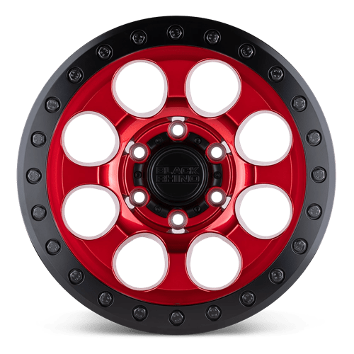 Black Rhino RIOT Candy Red W/ Black Ring &amp; Bolt 17x8.5 0 6x139.7mm 112.1mm - Wheelwiz