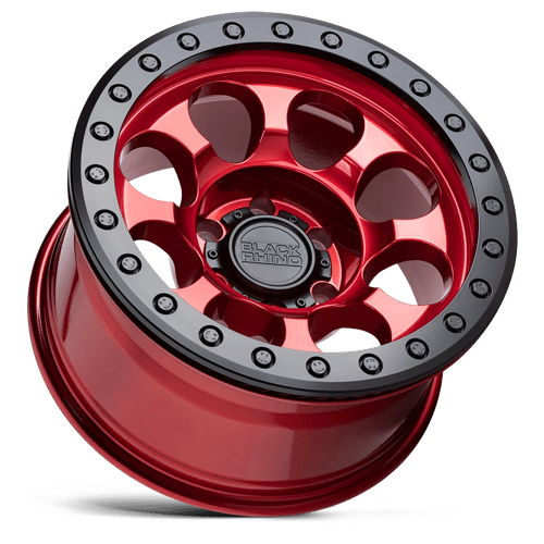 Black Rhino RIOT Candy Red W/ Black Ring &amp; Bolt 17x8.5 0 6x139.7mm 112.1mm - Wheelwiz