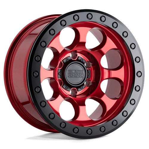 Black Rhino RIOT Candy Red W/ Black Ring &amp; Bolt 17x8.5 0 6x139.7mm 112.1mm - Wheelwiz