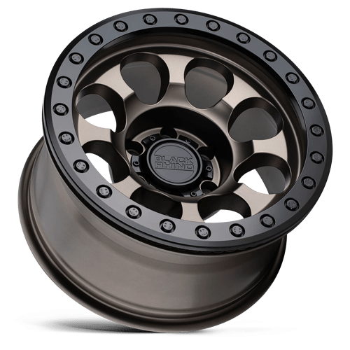Black Rhino RIOT Matte Bronze W/ Black Ring &amp; Bolts 17x8.5 0 6x139.7mm 112.1mm - WheelWiz