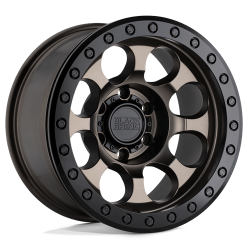 Black Rhino RIOT Matte Bronze W/ Black Ring &amp; Bolts 17x8.5 0 6x139.7mm 112.1mm - WheelWiz
