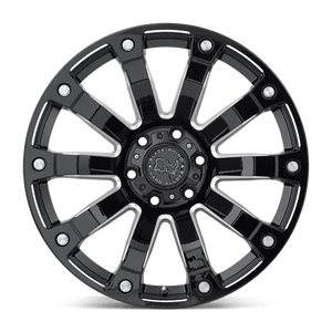 Black Rhino SELKIRK Gloss Black Milled 17x9 -12 6x139.7mm 112.1mm - WheelWiz