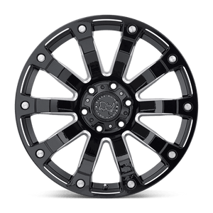 Black Rhino SELKIRK Gloss Black Milled 20x10 -12 6x139.7mm 112.1mm - Wheelwiz