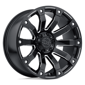 Black Rhino SELKIRK Gloss Black Milled 20x9 +12 5x150mm 110.1mm - WheelWiz