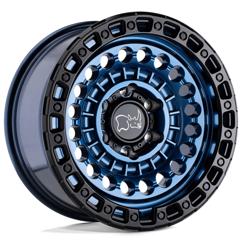 Black Rhino SENTINEL Cobalt Blue W/ Black Ring 17x8.5 -18 8x180mm 124.2mm - Wheelwiz