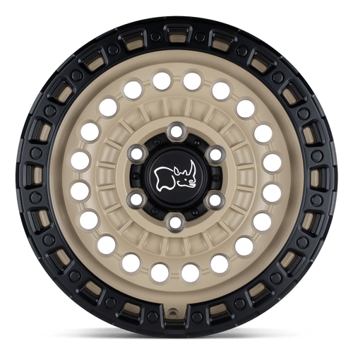 Black Rhino SENTINEL Desert Sand W/ Black Ring 20x9.5 +12 6x139.7mm 112.1mm - Wheelwiz