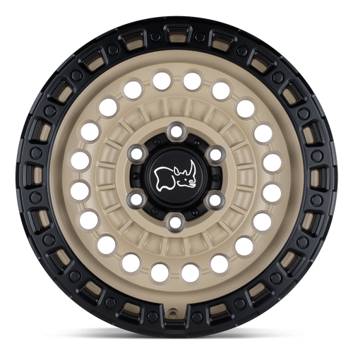 Black Rhino SENTINEL Desert Sand W/ Black Ring 17x8.5 0 8x180mm 124.2mm - Wheelwiz