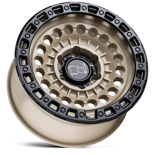 Black Rhino SENTINEL Desert Sand W/ Black Ring 17x8.5 -18 8x165.1mm 125.1mm - Wheelwiz