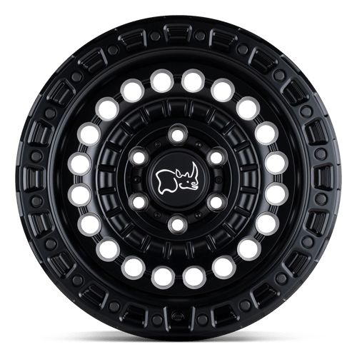 【中古】 Rhino Black Rhino SENTINEL Matte Black 17x8.5 -18 5x127mm 71.5mm– Wheelwiz