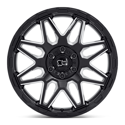 Black Rhino SHOCKWAVE Gloss Black With Milled Spokes 20x12 -44 6x139.7mm 112.1mm - WheelWiz