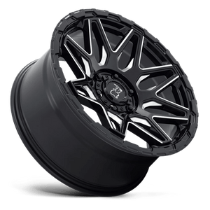 Black Rhino SHOCKWAVE Gloss Black With Milled Spokes 20x12 -44 8x170mm 125.1mm - WheelWiz