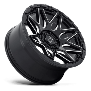 Black Rhino SHOCKWAVE Gloss Black W/ Milled Spokes 20x9.5 -18 5x127mm 71.5mm - Wheelwiz