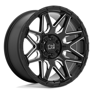 Black Rhino SHOCKWAVE Gloss Black With Milled Spokes 20x12 -44 8x170mm 125.1mm - WheelWiz