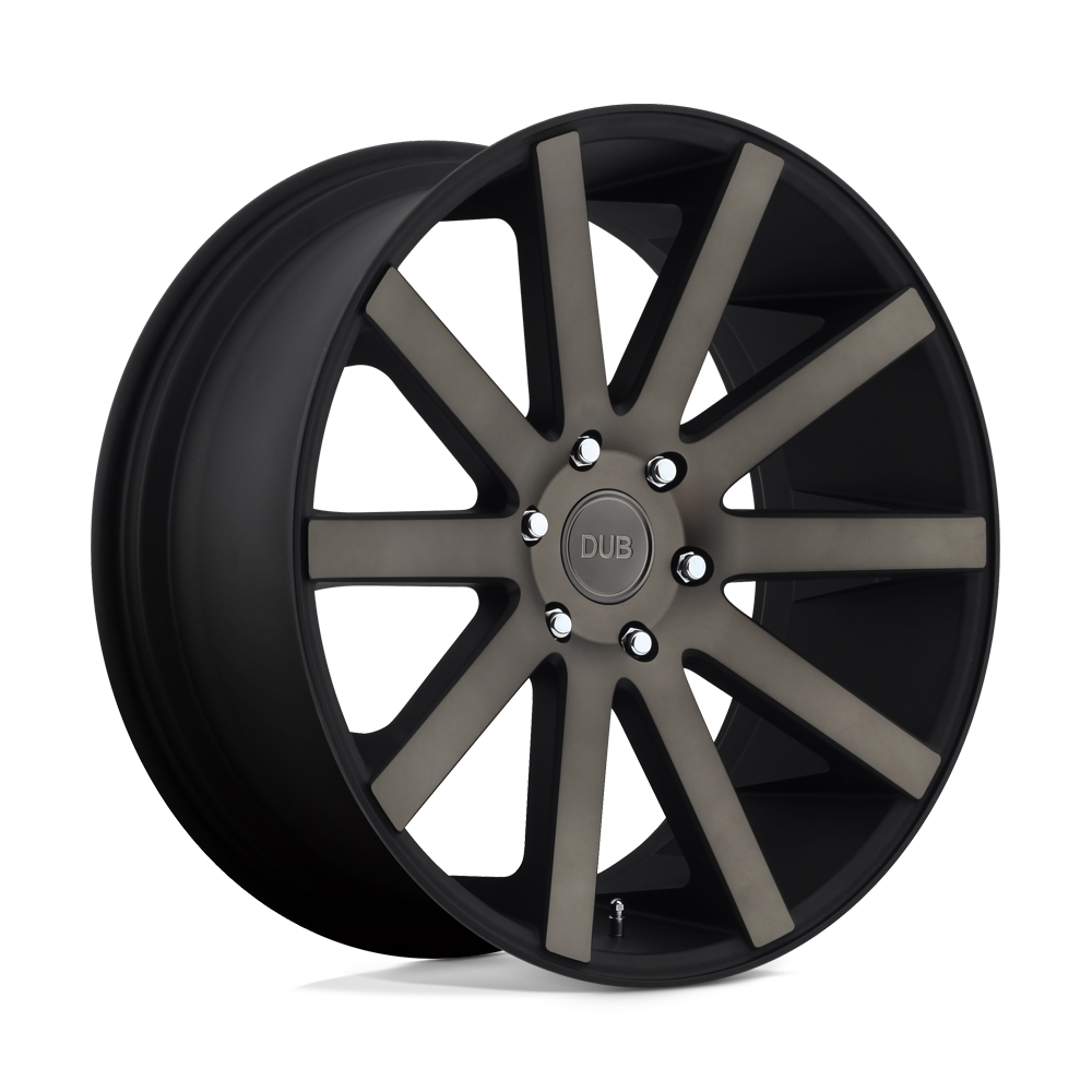 DUB S121 SHOT CALLA Matte Black Double Dark Tint 24x10 +25 5x139.7mm 78.1mm - WheelWiz