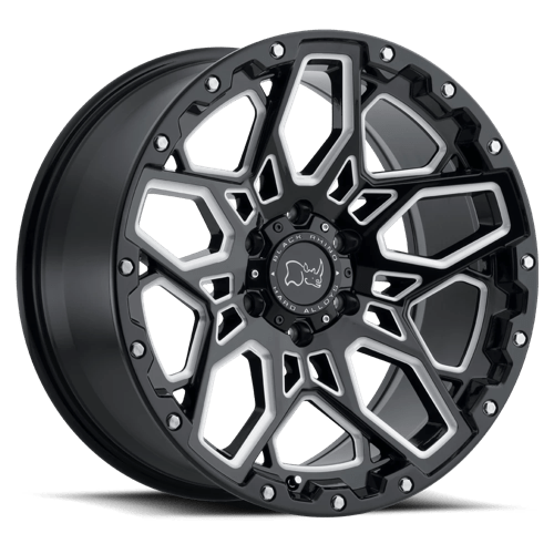 Black Rhino SHRAPNEL Gloss Black W/ Milled Spokes 18x9.5 0 5x139.7mm 78.1mm - WheelWiz