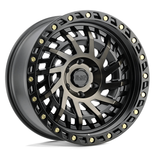 Black Rhino SHREDDER Matte Black W/ Machined Dark Tint 18x9.5 -12 6x139.7mm 112.1mm - WheelWiz