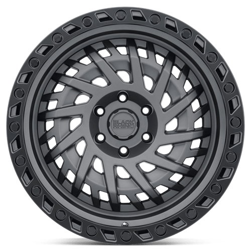 Black Rhino SHREDDER Matte Gunmetal W/ Black Ring 17x9 0 6x139.7mm 112.1mm - Wheelwiz