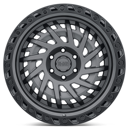 Black Rhino SHREDDER Matte Gunmetal W/ Black Ring 20x9.5 -18 5x127mm 71.5mm - WheelWiz