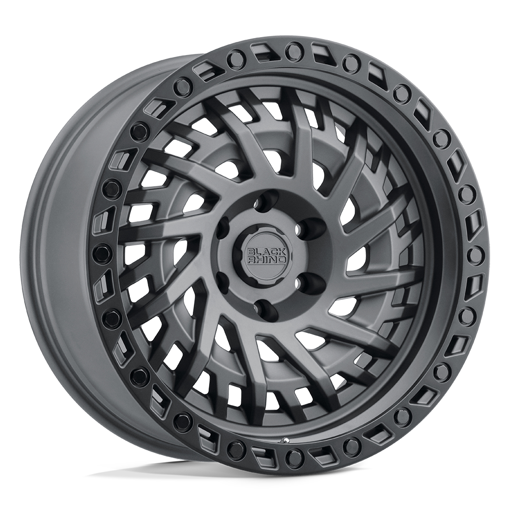 Black Rhino SHREDDER Matte Gunmetal W/ Black Ring 20x9.5 -18 5x127mm 71.5mm - WheelWiz