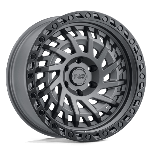 Black Rhino SHREDDER Matte Gunmetal W/ Black Ring 20x9.5 -18 5x127mm 71.5mm - WheelWiz
