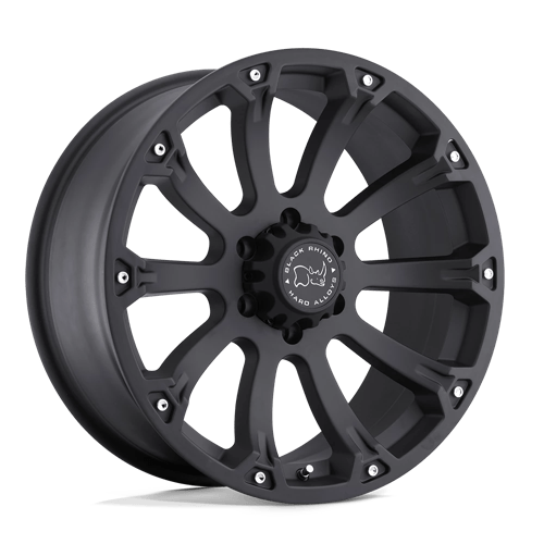 Black Rhino SIDEWINDER Matte Black 17x9 +12 6x139.7mm 112.1mm - WheelWiz