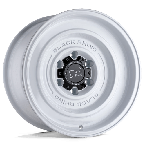 Black Rhino SOLID Gloss White 17x9.5 -18 5x127mm 71.5mm - Wheelwiz
