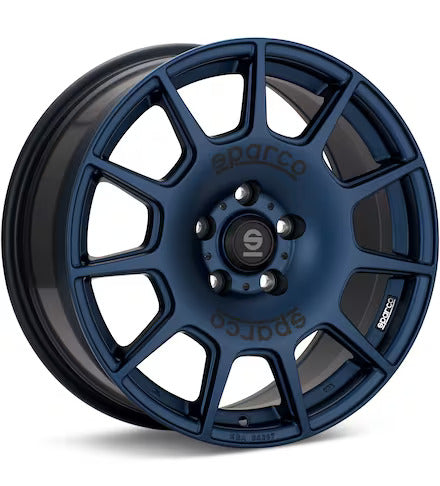 SPARCO TERRA 17x7.5 +48 5x100 63.3 MATTE BLUE BLACK LETTERING