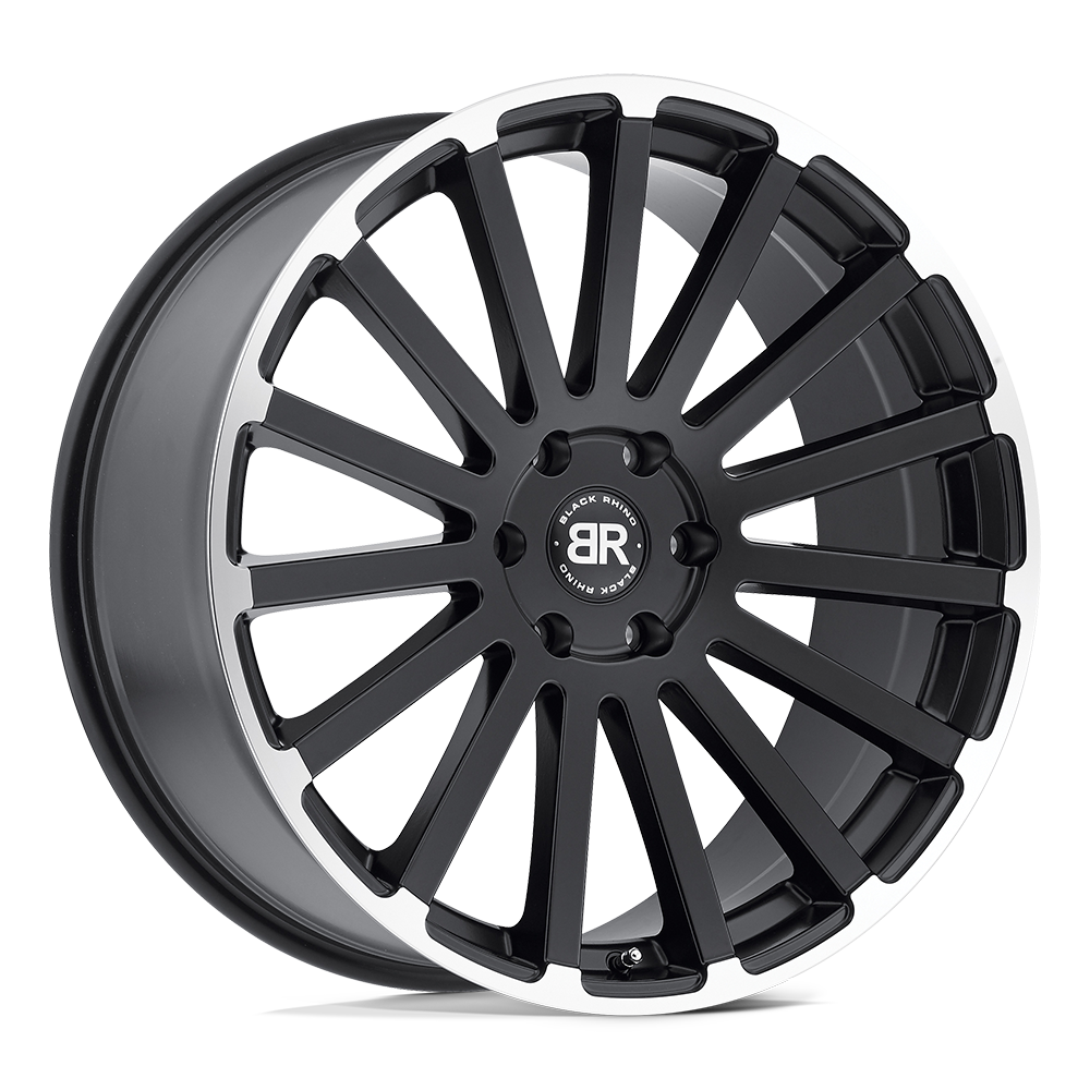 Black Rhino SPEAR Matte Black W/ Matte Machined Edge 20x9 +30 5x127mm 71.5mm - WheelWiz