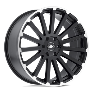 Black Rhino SPEAR Matte Black W/ Matte Machined Edge 20x9 +30 5x127mm 71.5mm - WheelWiz