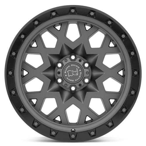 Black Rhino SPROCKET Matte Gunmetal W/ Black Ring 18x9.5 -18 6x139.7mm 112.1mm - WheelWiz