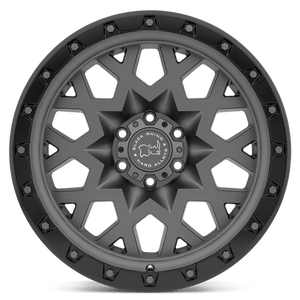 Black Rhino SPROCKET Matte Gunmetal W/ Black Ring 18x9.5 -18 6x139.7mm 112.1mm - WheelWiz