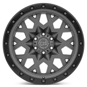 Black Rhino SPROCKET Matte Gunmetal W/ Black Ring 17x9.5 +6 6x139.7mm 112.1mm - Wheelwiz