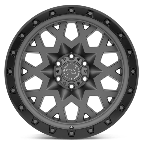 Black Rhino SPROCKET Matte Gunmetal W/ Black Ring 17x9.5 -18 6x139.7mm 112.1mm - Wheelwiz