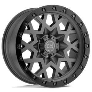 Black Rhino SPROCKET Matte Gunmetal W/ Black Ring 18x9.5 +6 6x135mm 87.1mm - WheelWiz